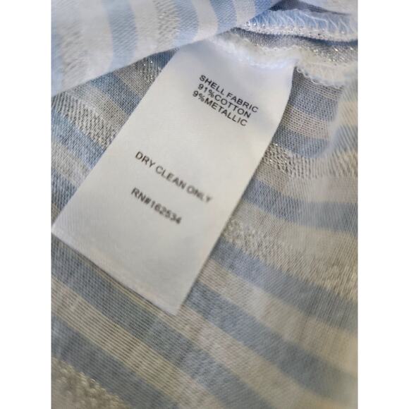 Emily McCarthy Women's Poppy Santorini Metallic Stripes Shift Dress Size XS - Picture 7 of 9